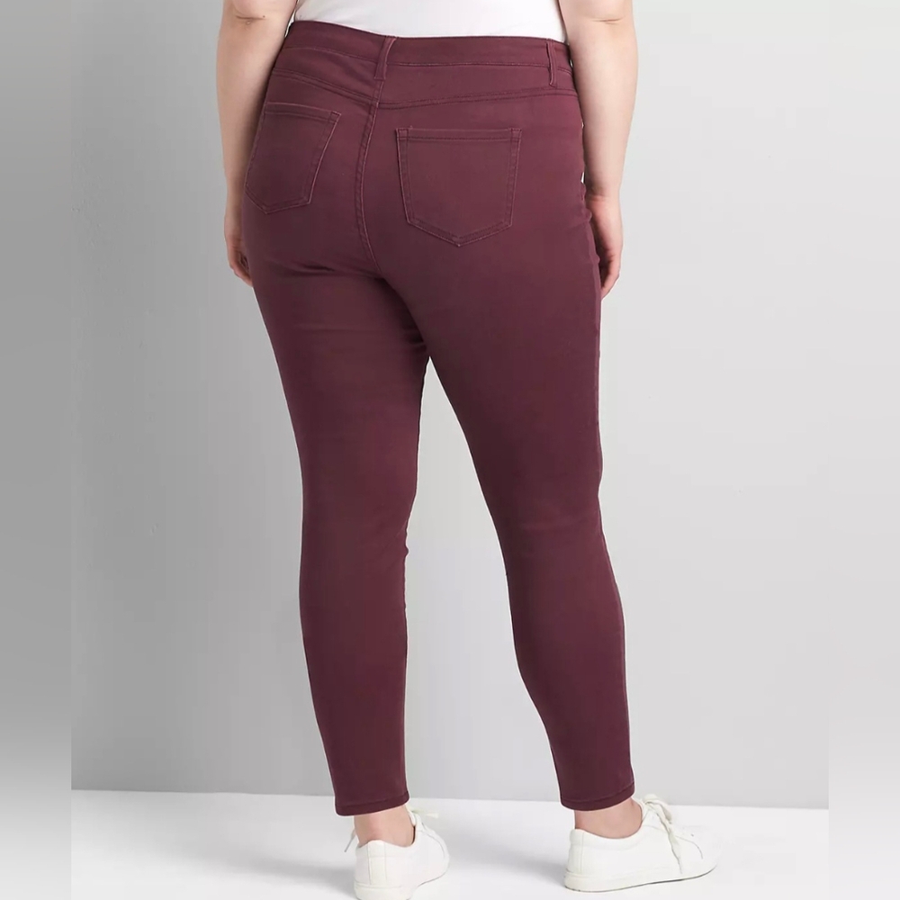 Lane Bryant Purple Ankle Cropped Jeans